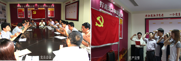 集團黨支部召開全體黨員大會 四名預備黨員順利轉正